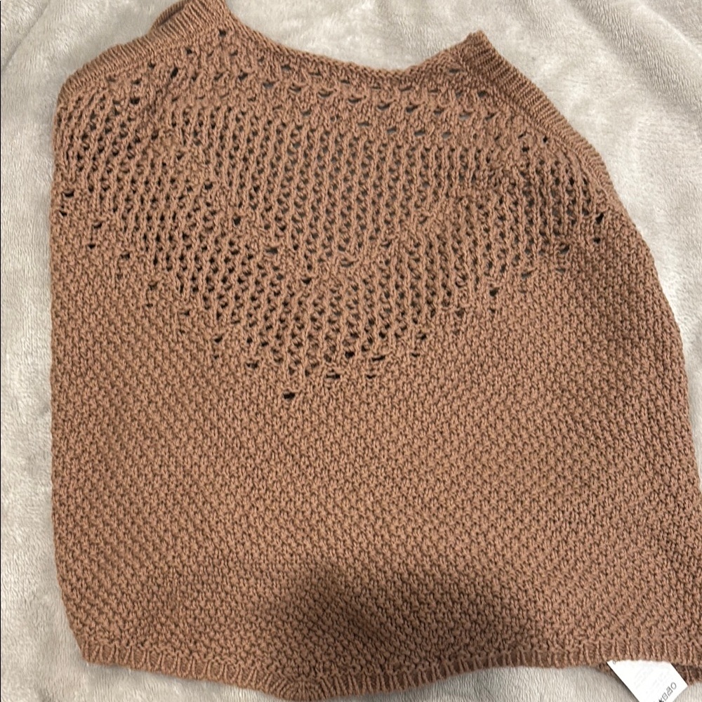 Garage Brown Crochet Shirt